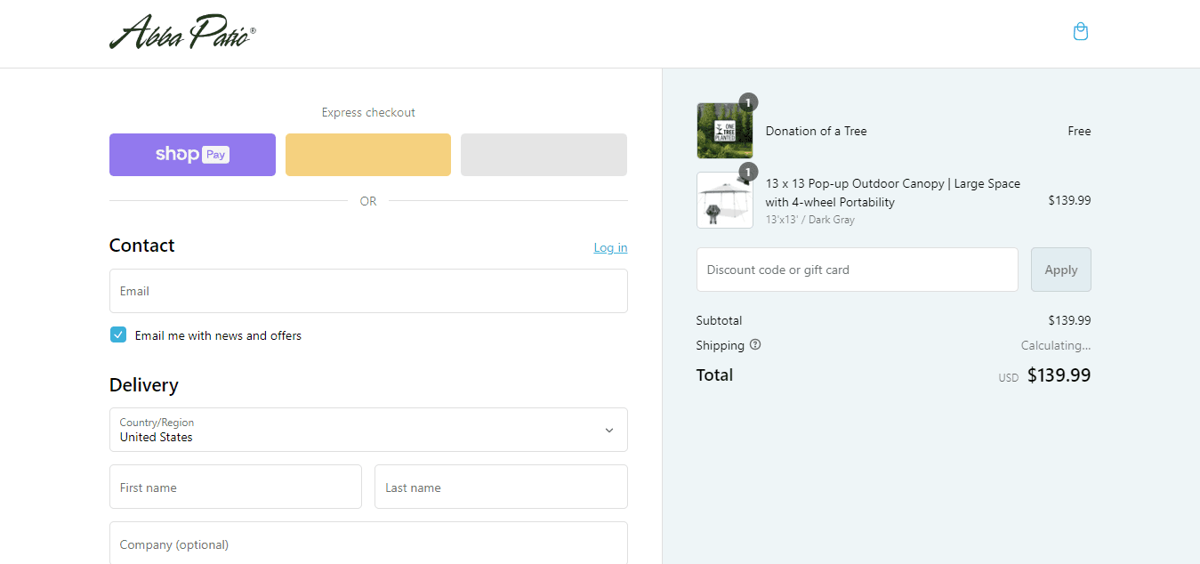 How to apply Abba Patio coupon code
